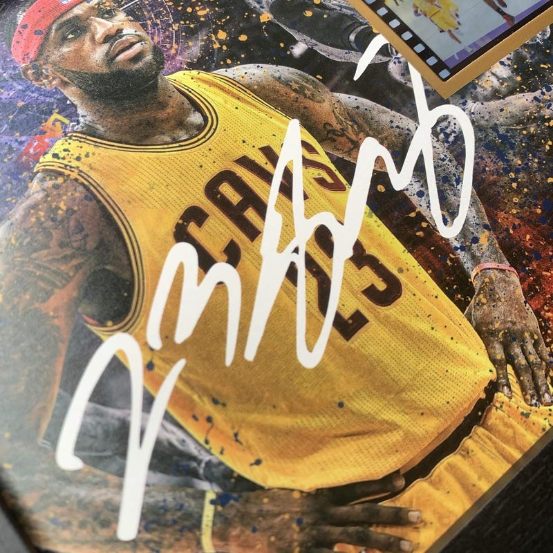 ORIMAMI Signed Black Superstar LeBron James Poster Framed Photo Decor with 1x35mm Film Display,Cool Gifts for Basketball Lover/LeBron James Fans - 8x6 Inches - Image 3